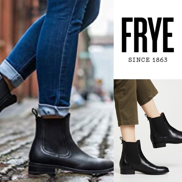Frye Shoes - Frye MELISSA DOUBLE SOLE CHELSEA boots booties women size 9 smooth black leather